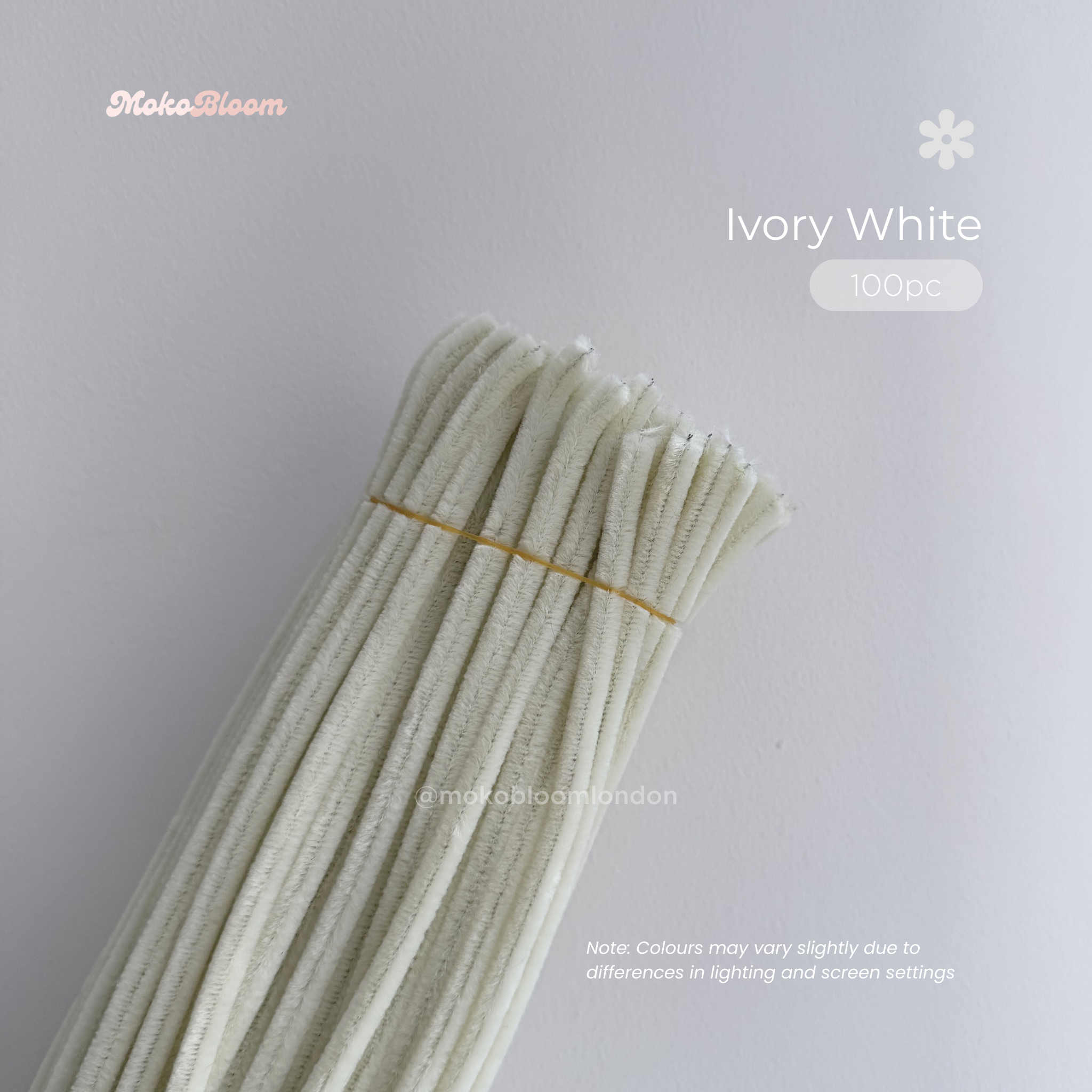 Ivory Cream Pipecleaners | Crafting Supplies
