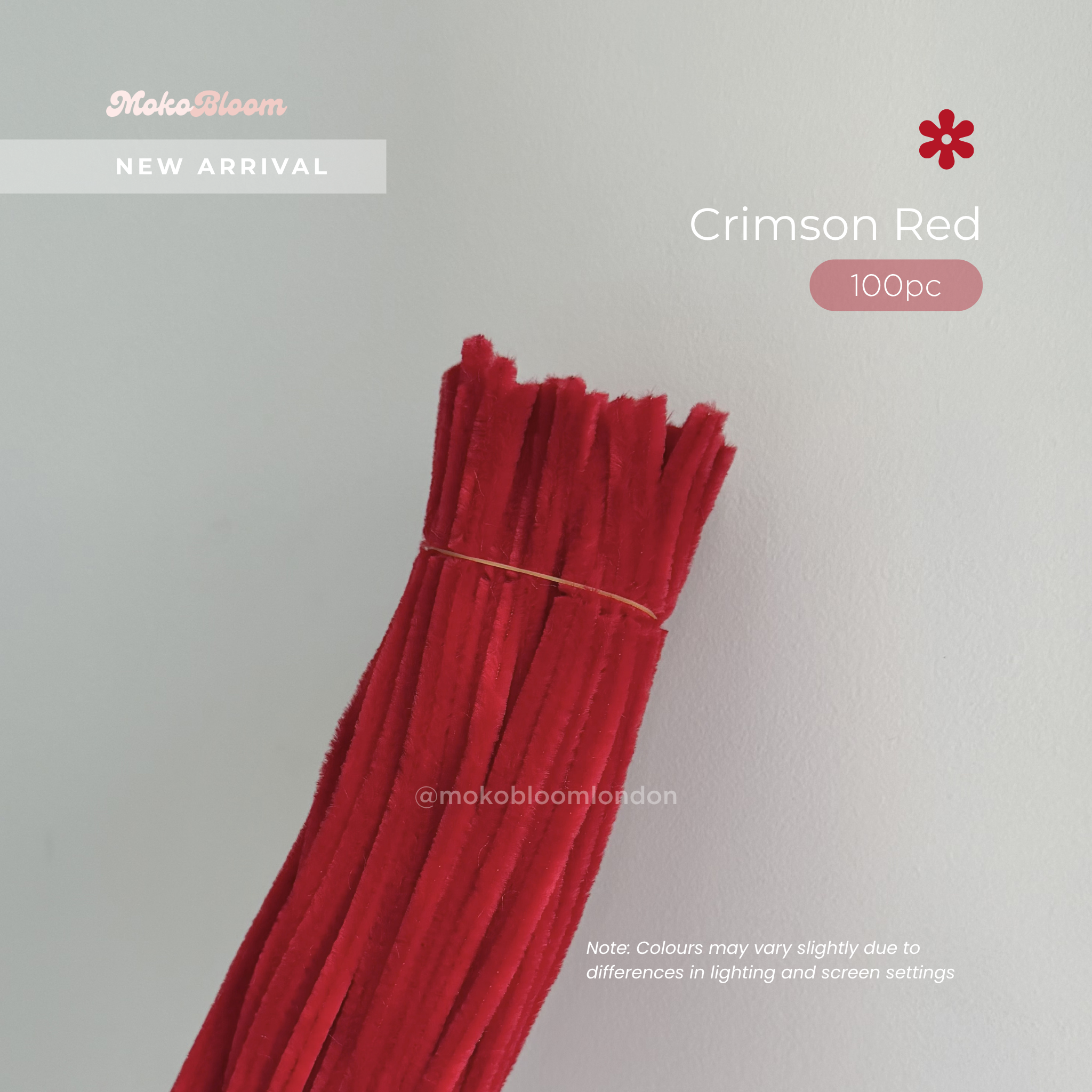Red Velvet Set | 300pc Red Pipecleaner Supplies Bundle