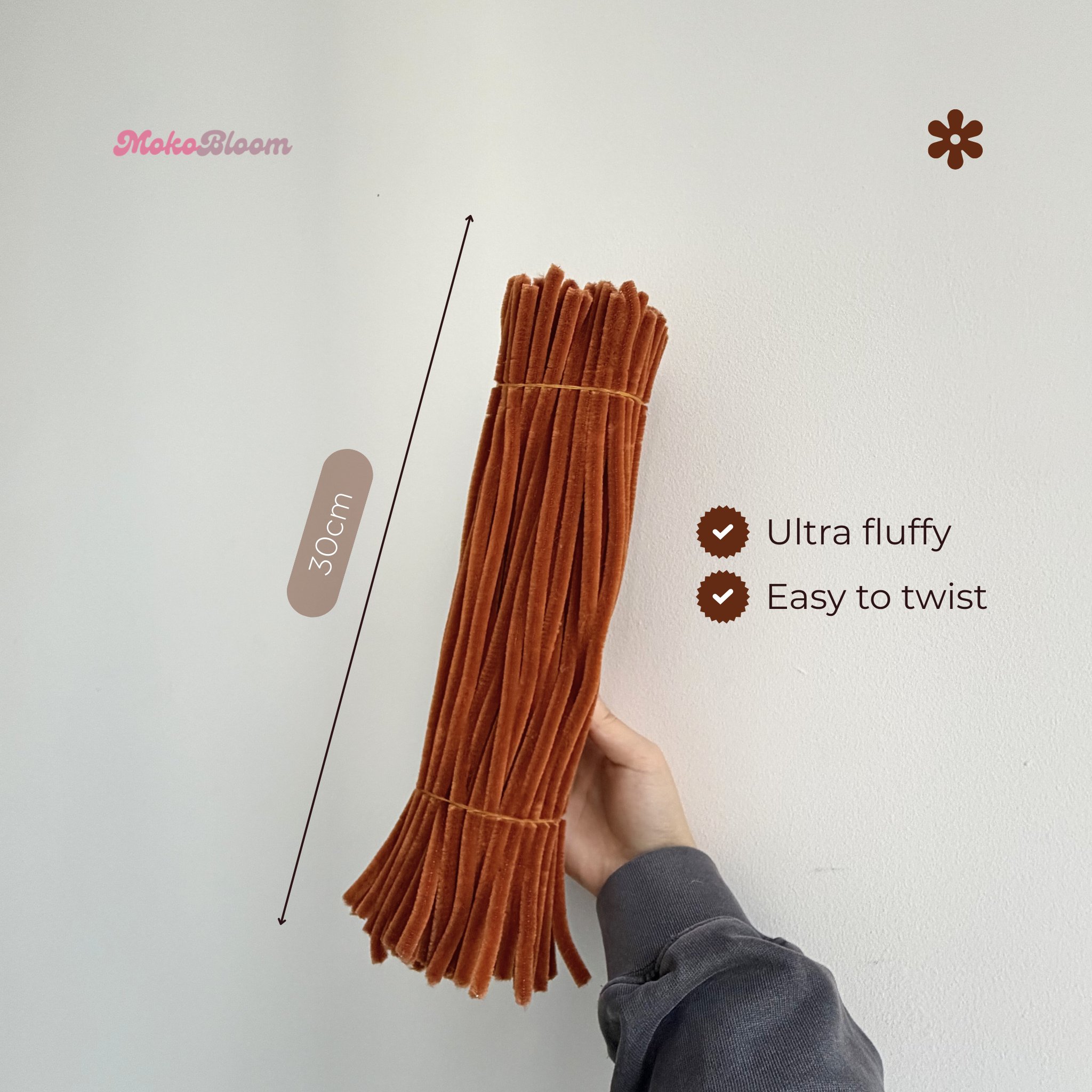 Milkyway Pipecleaner Flower Discovery Kit | 300pc Brown/Beige