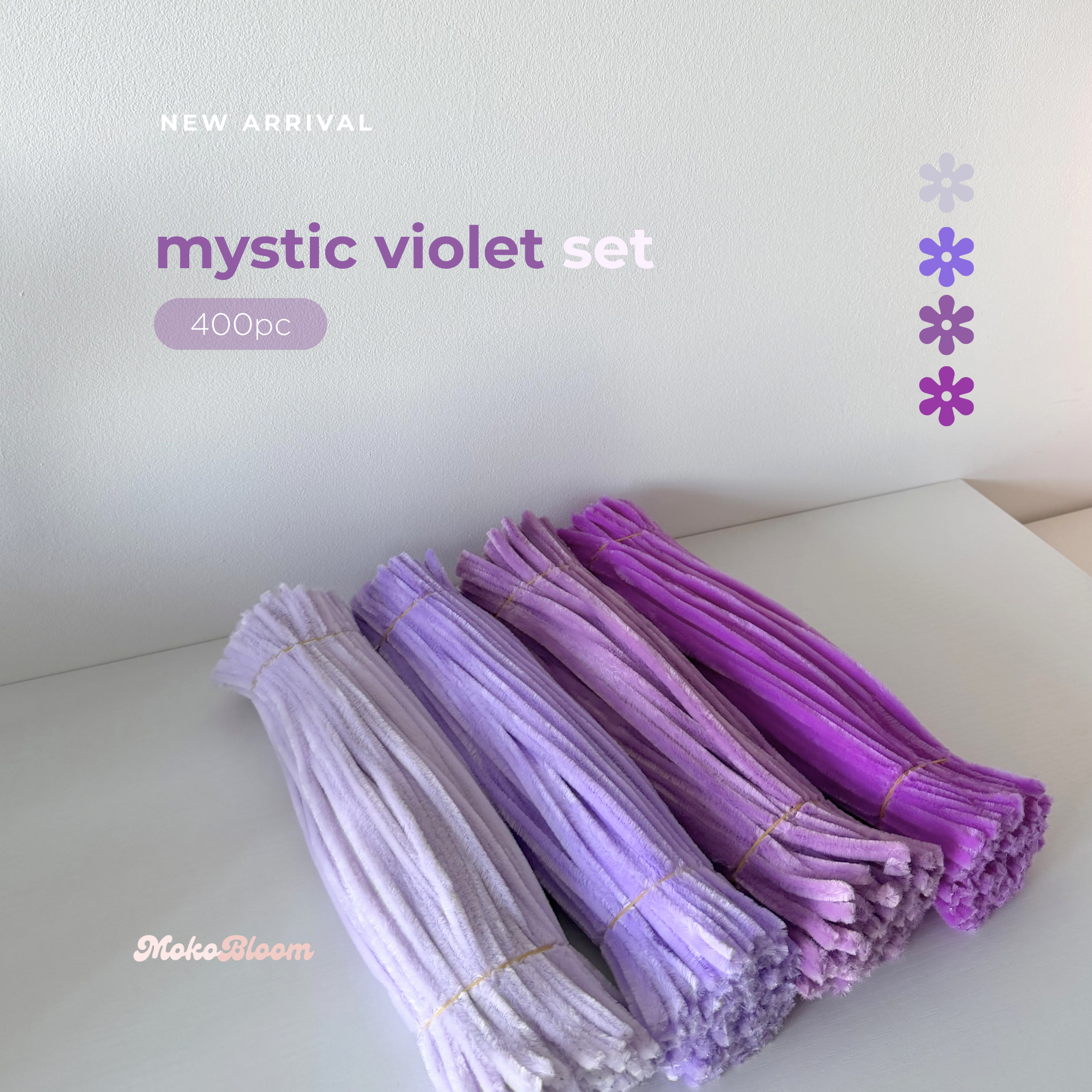 Mystic Violet Set | 400pc Pipecleaner Supplies Bundle