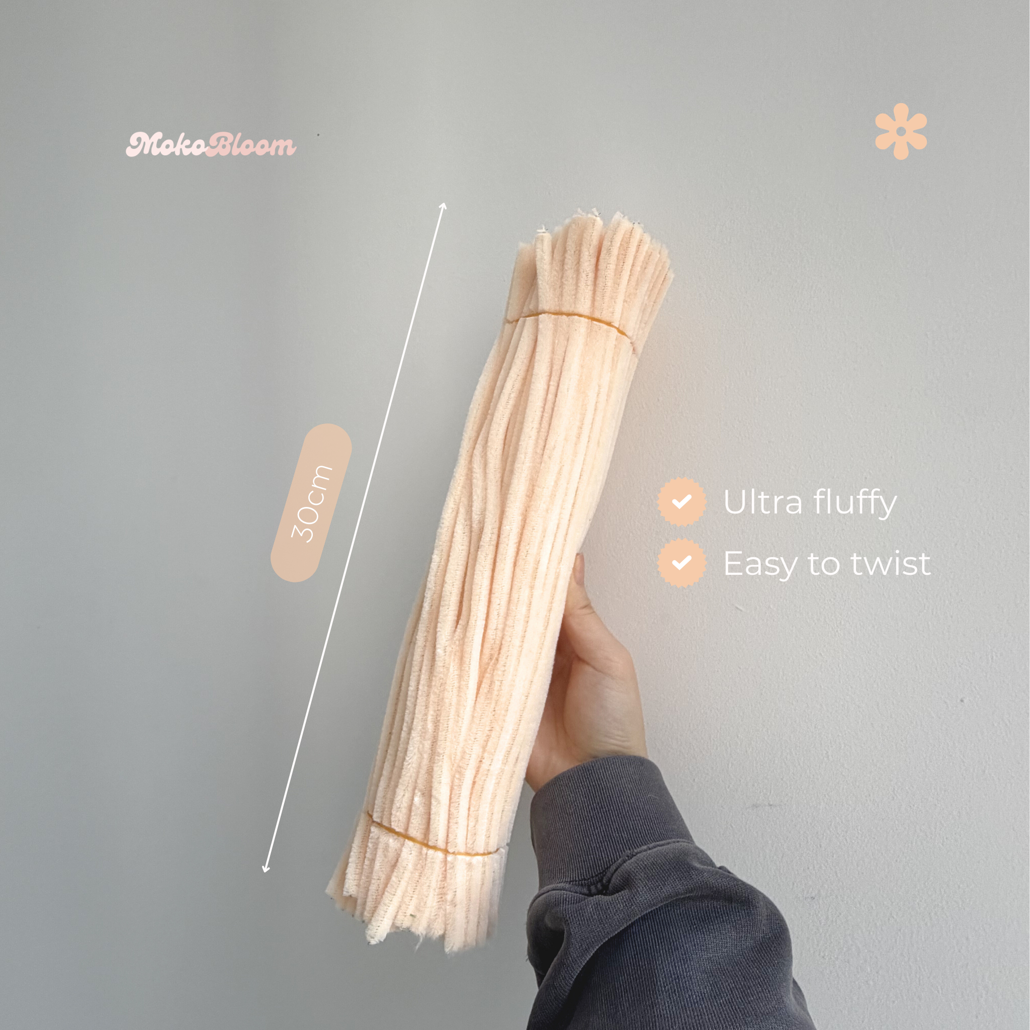 Milkyway Pipecleaner Flower Discovery Kit | 300pc Brown/Beige