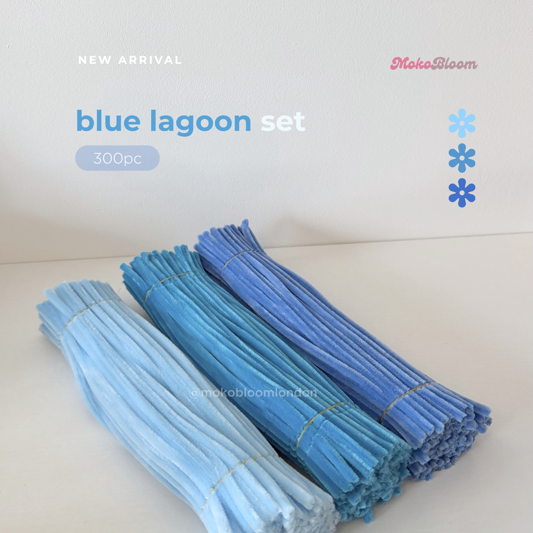 Blue Lagoon Set | 300pc Pipecleaner Supplies Bundle