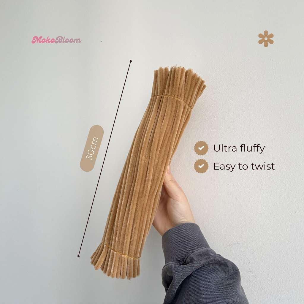 Milkyway Pipecleaner Flower Discovery Kit | 300pc Brown/Beige