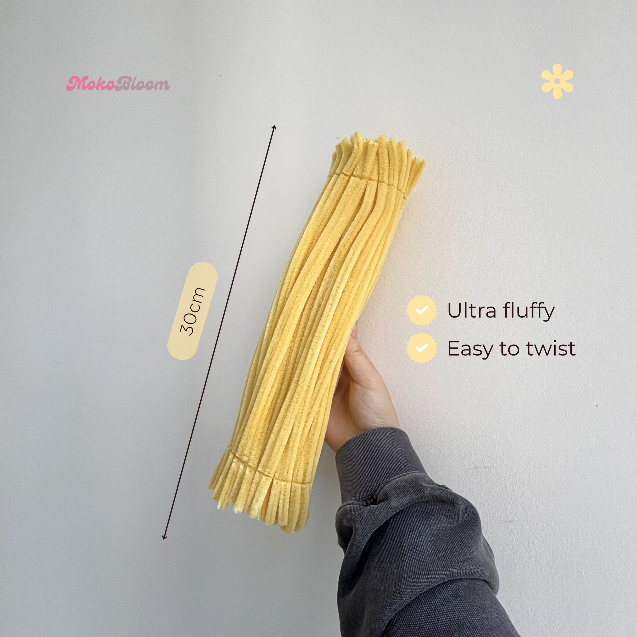 Golden Hour Pipe Cleaner Flowers Discovery Kit | 300pc Yellow/Orange