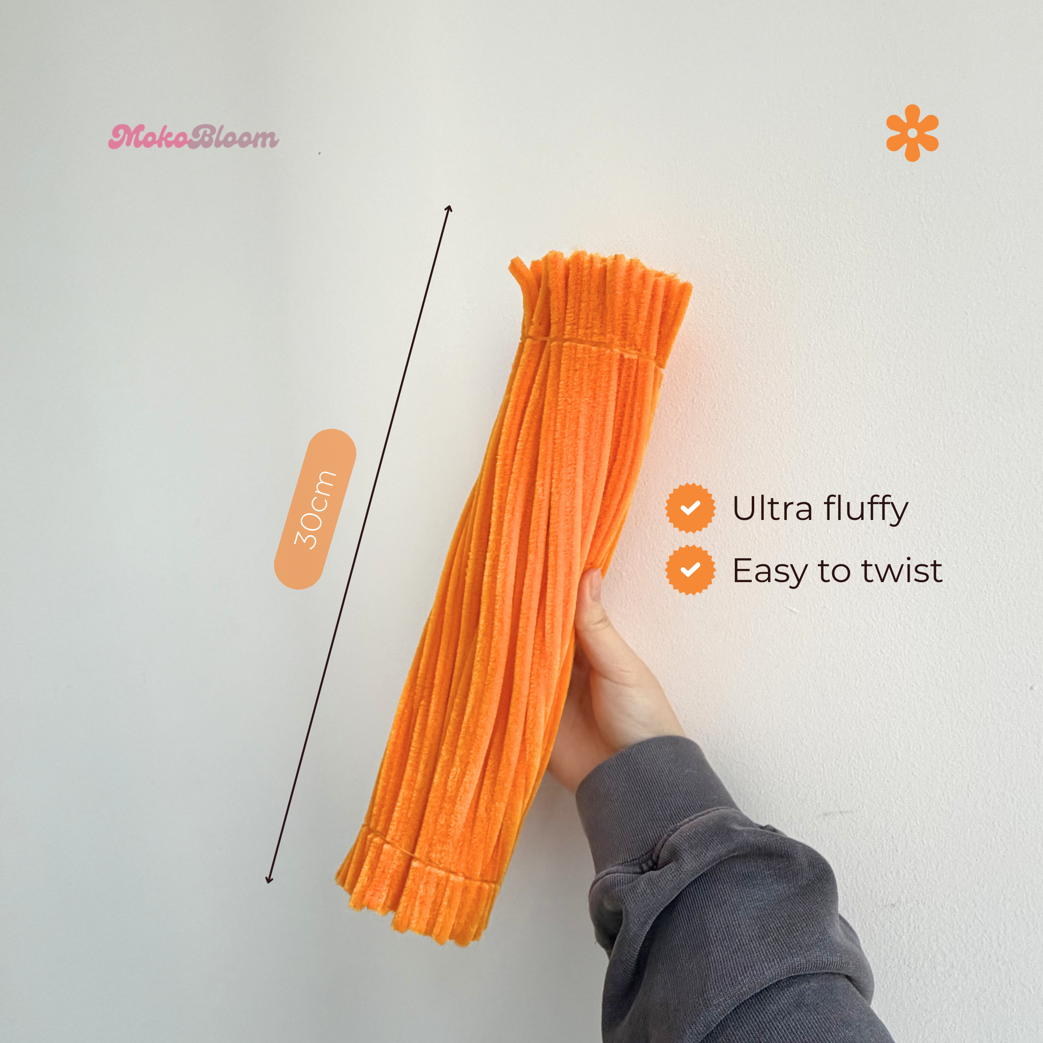 Chocolate Orange Set | 300pc Orange/Brown Pipe Cleaner Supplies Bundle