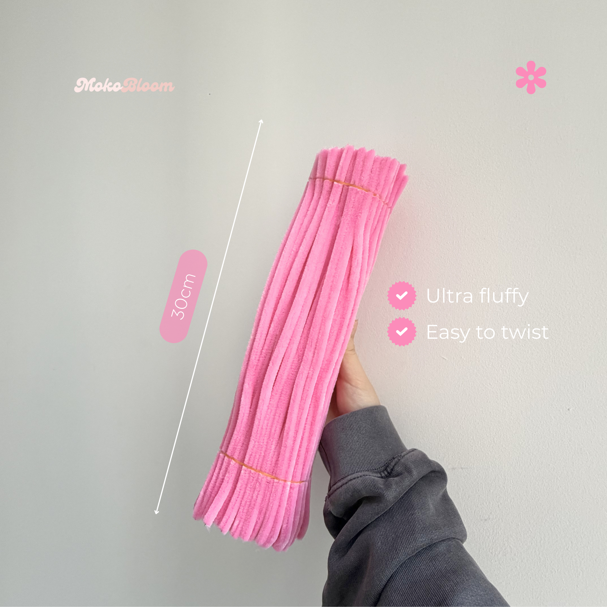Pinky Promise Set | 300pc Pink Pipe Cleaner Supplies Bundle