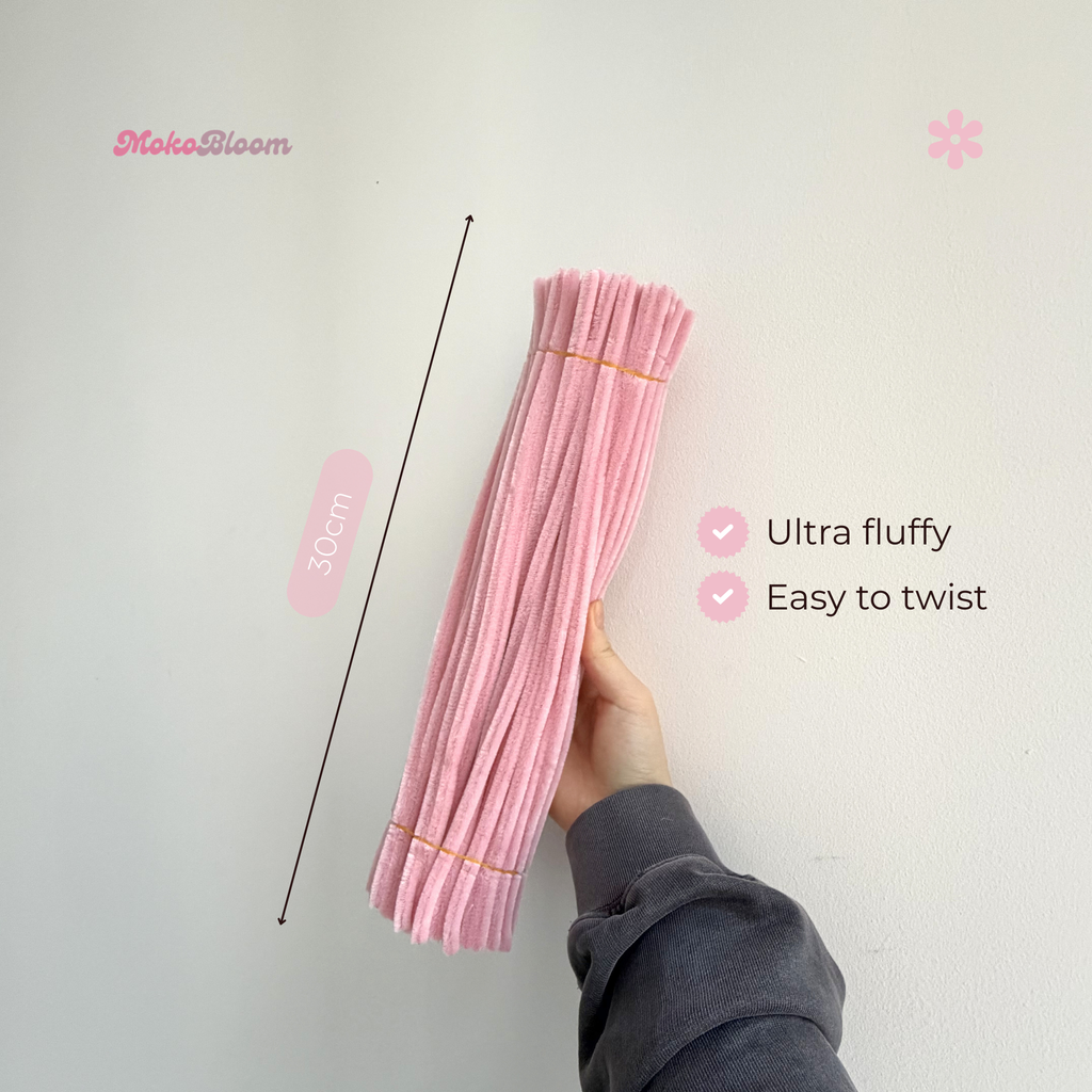 Pink Paradise Pipe Cleaner Flower Discovery Kit | 300pc Pink