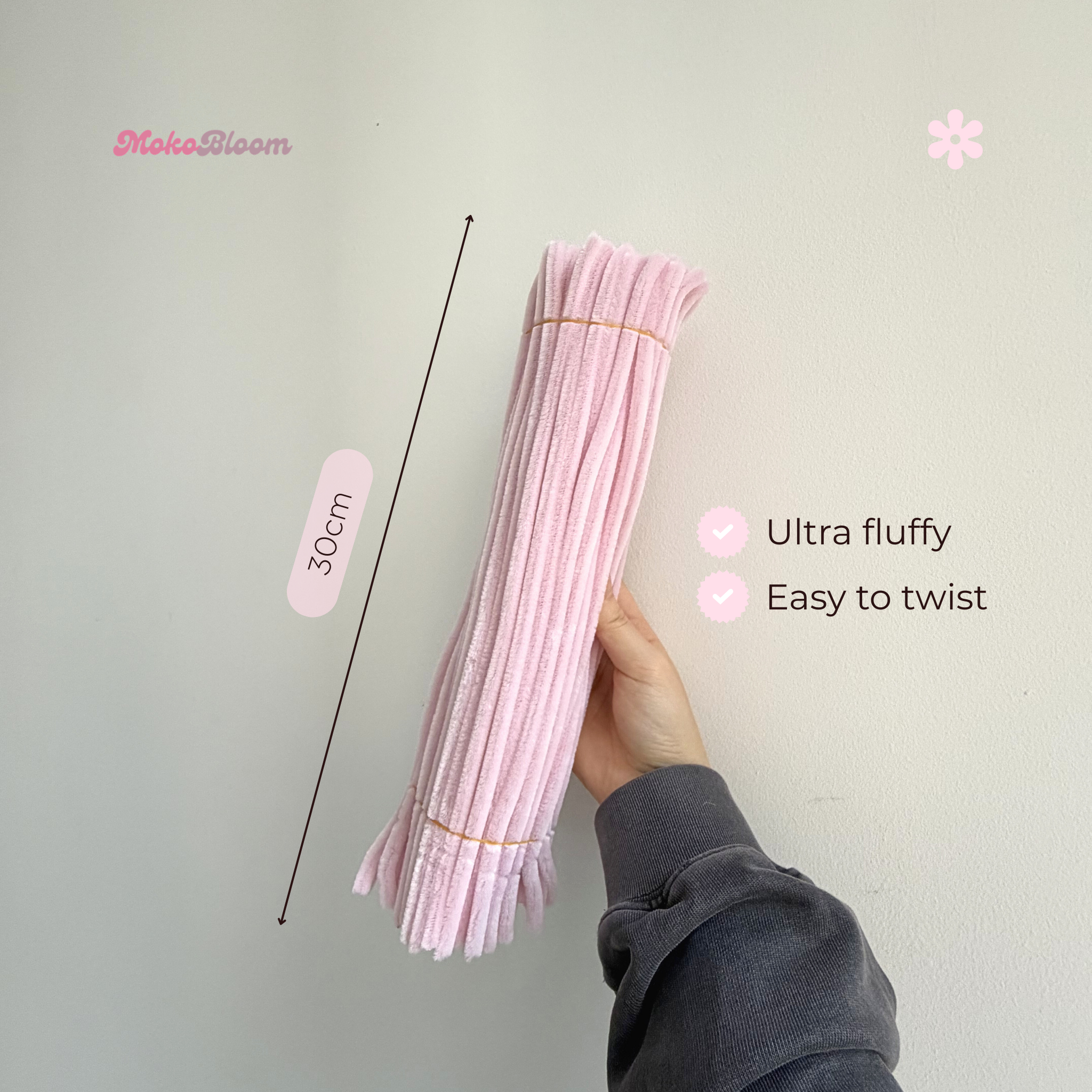 Pink Paradise Pipe Cleaner Flower Discovery Kit | 300pc Pink