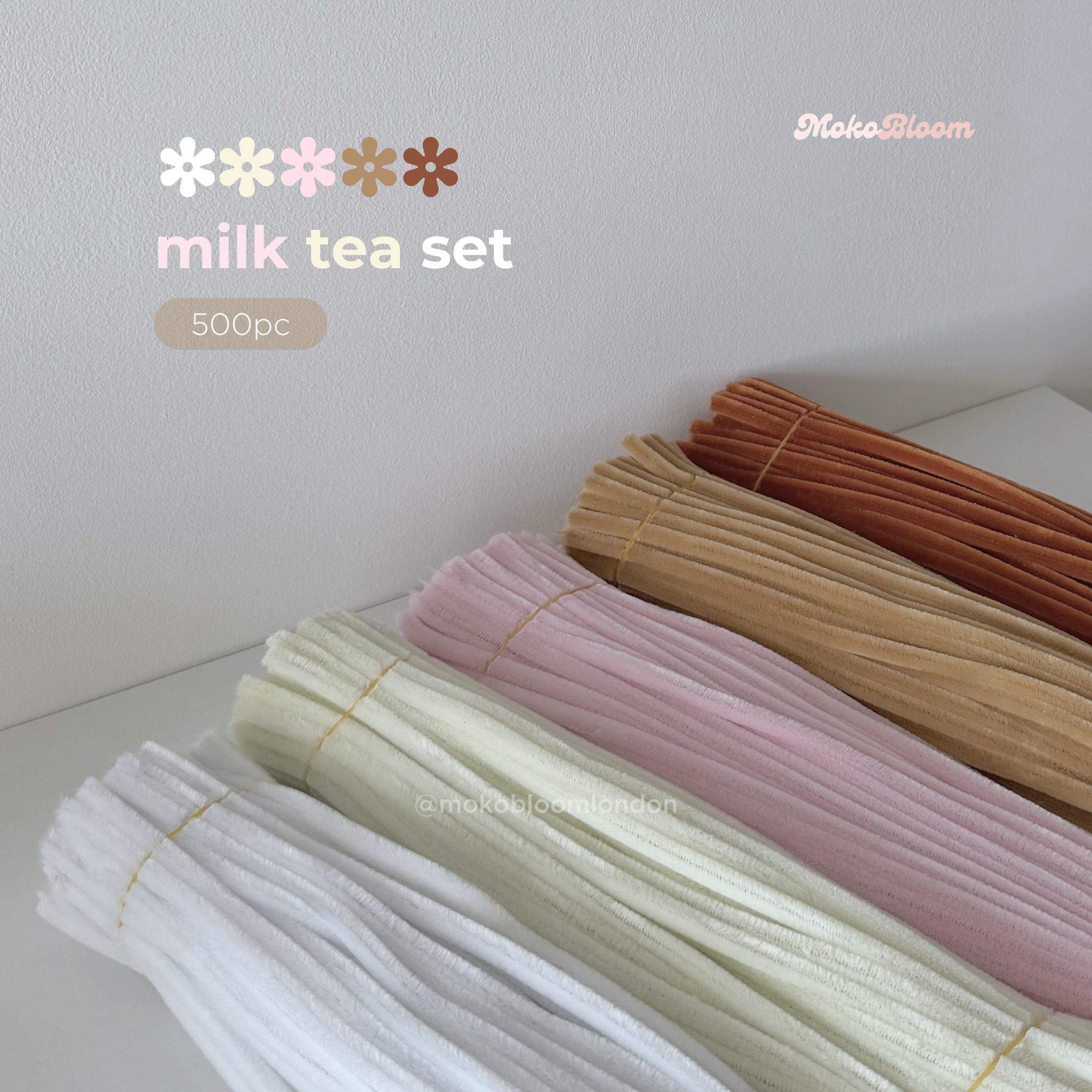 Milk Tea Set | 500pc Pipe Cleaner Supplies Bundle