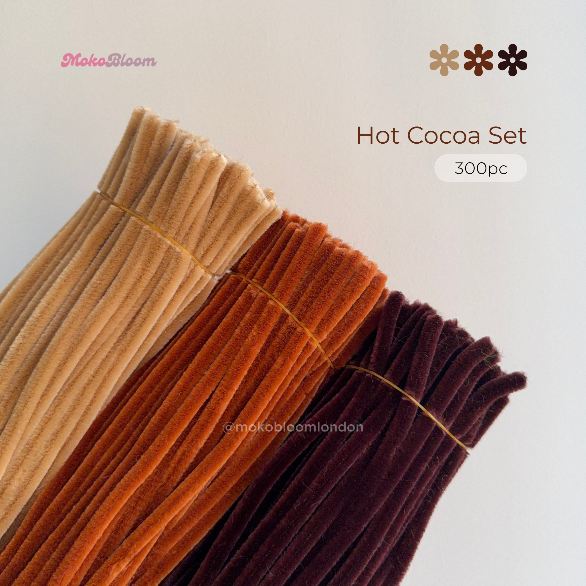 Hot Cocoa Set | 300pc Brown Pipe Cleaner Supplies Bundle