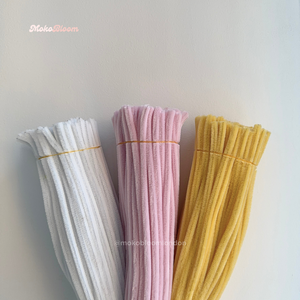 Pink Lemonade Set | 300pc Pink/Yellow Pipe Cleaner Supplies Bundle