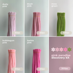 Pink Paradise Pipe Cleaner Flower Discovery Kit | 300pc Pink