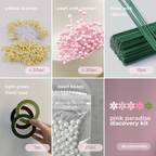 Pink Paradise Pipe Cleaner Flower Discovery Kit | 300pc Pink