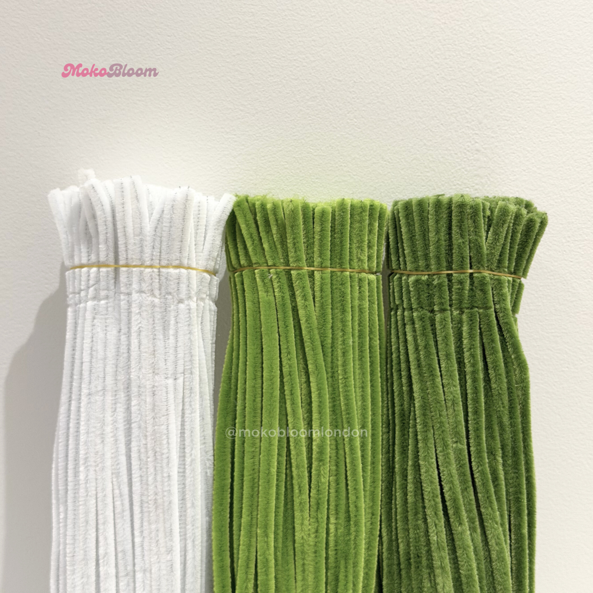 Mixed Greens Set | 300pc Green/White Pipe Cleaner Supplies Bundle