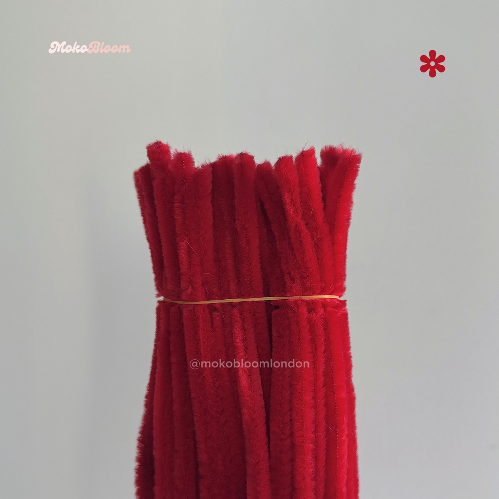 Crimson Red Pipecleaners | Crafting Supplies