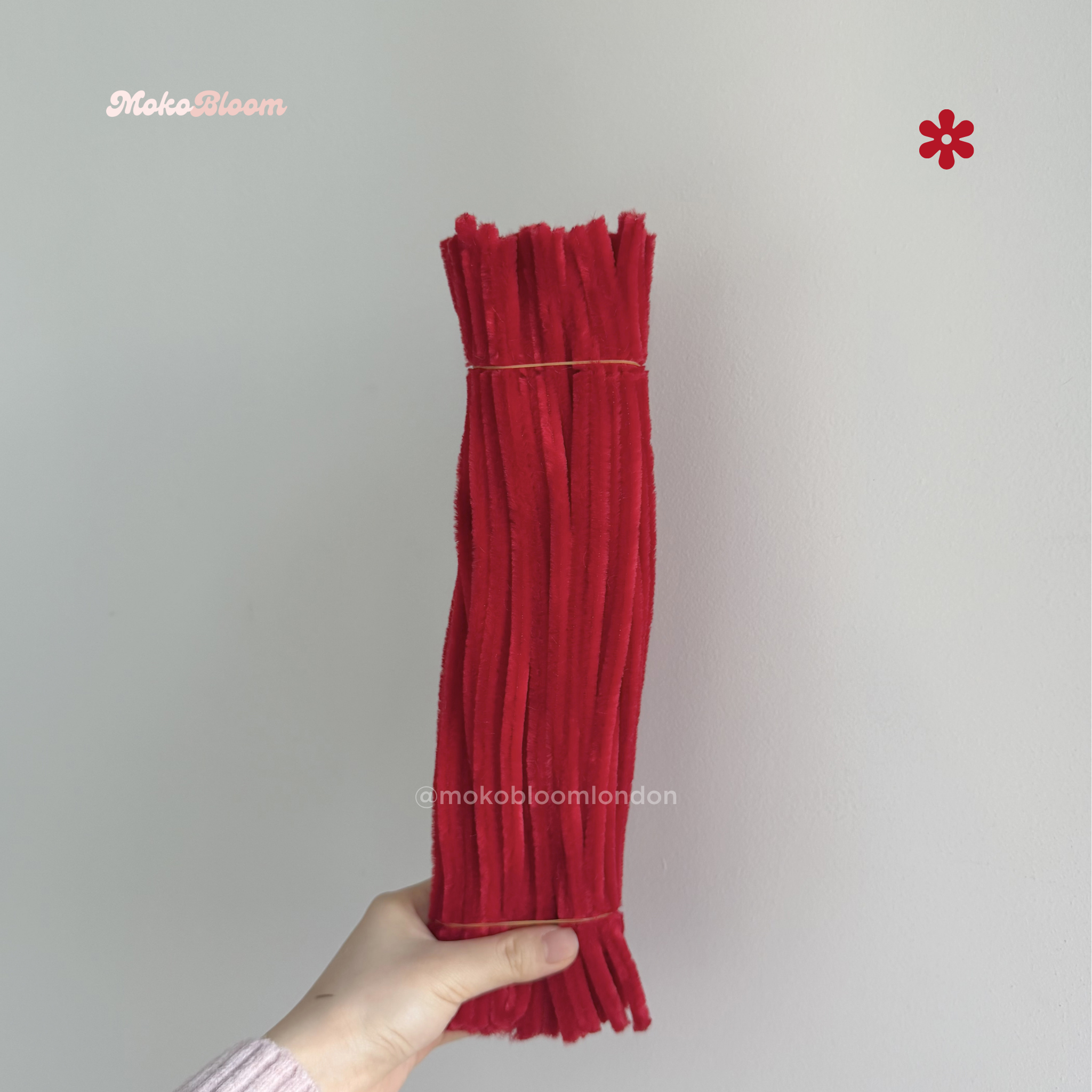 Red Velvet Set | 300pc Red Pipecleaner Supplies Bundle